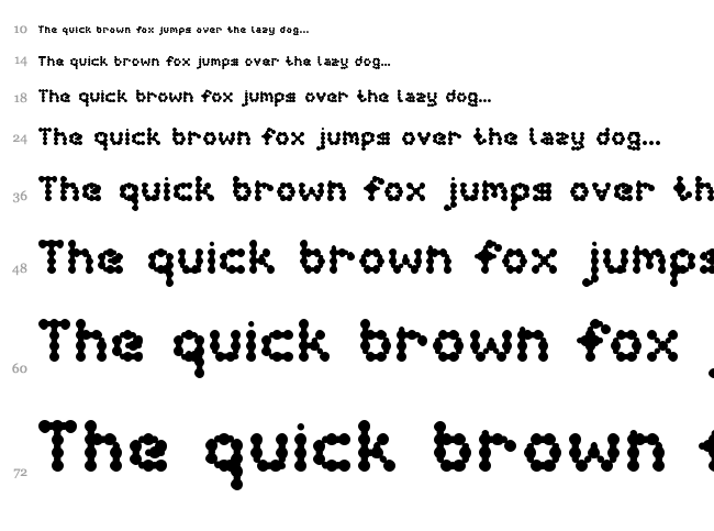 Curly Lava Bubble font waterfall